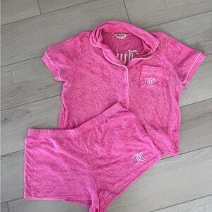 Juicy Couture Pink Terry Cloth Lounge Set